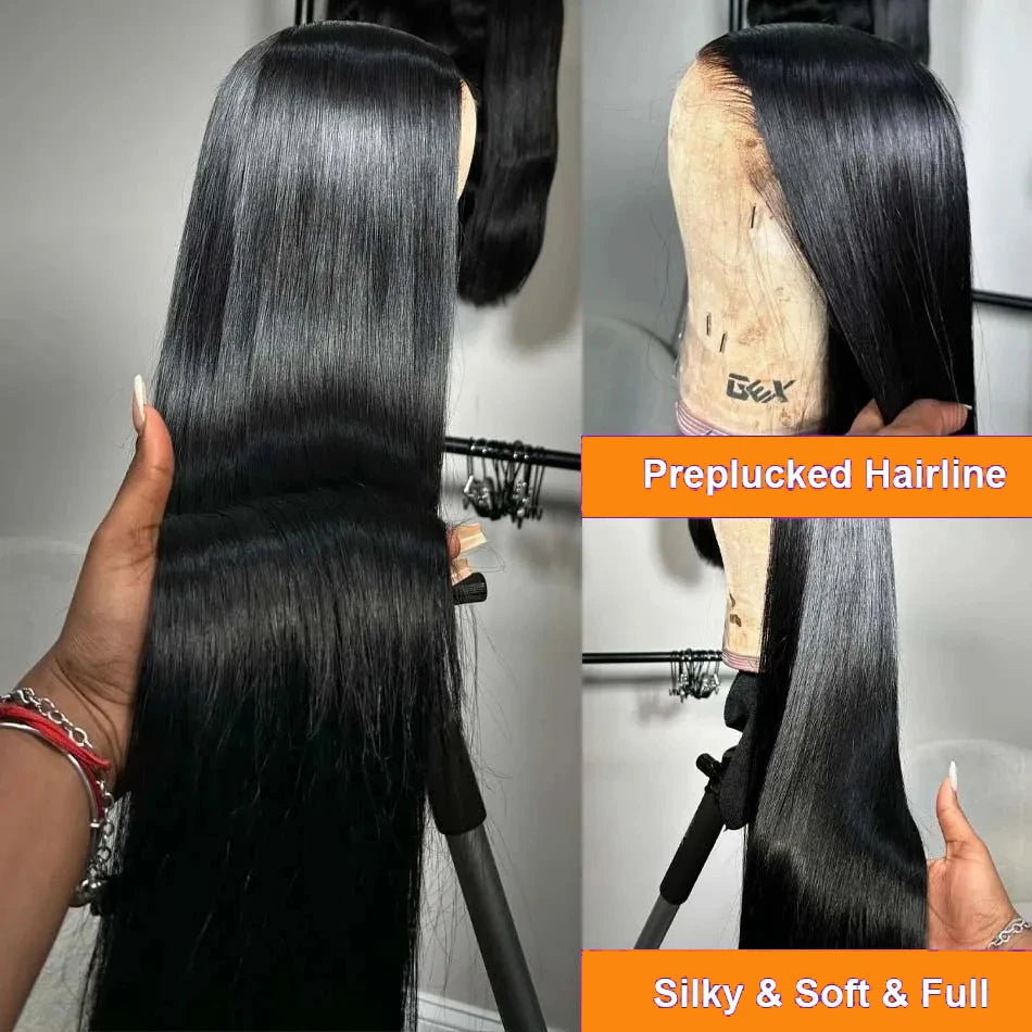 Golden 30 32 Inch Bone Straight 13X4 13X6 HD Lace Front Human Hair Wigs Brazilian 5x5 Lace Frontal Wigs Human Hair Pre Plucked