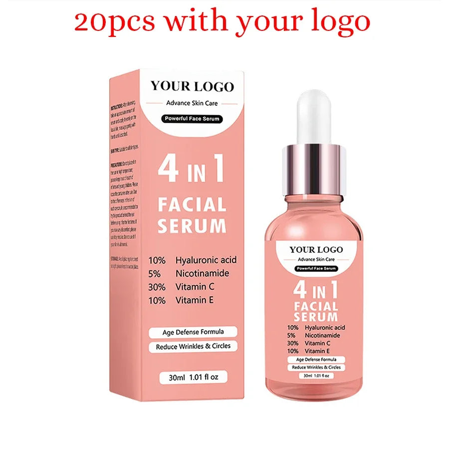 30ml Private Label Essence Custom Bulk Anti-Aging Repair Essences Powerful Hyaluronic Acid Face Skin Care Product VC Makeup