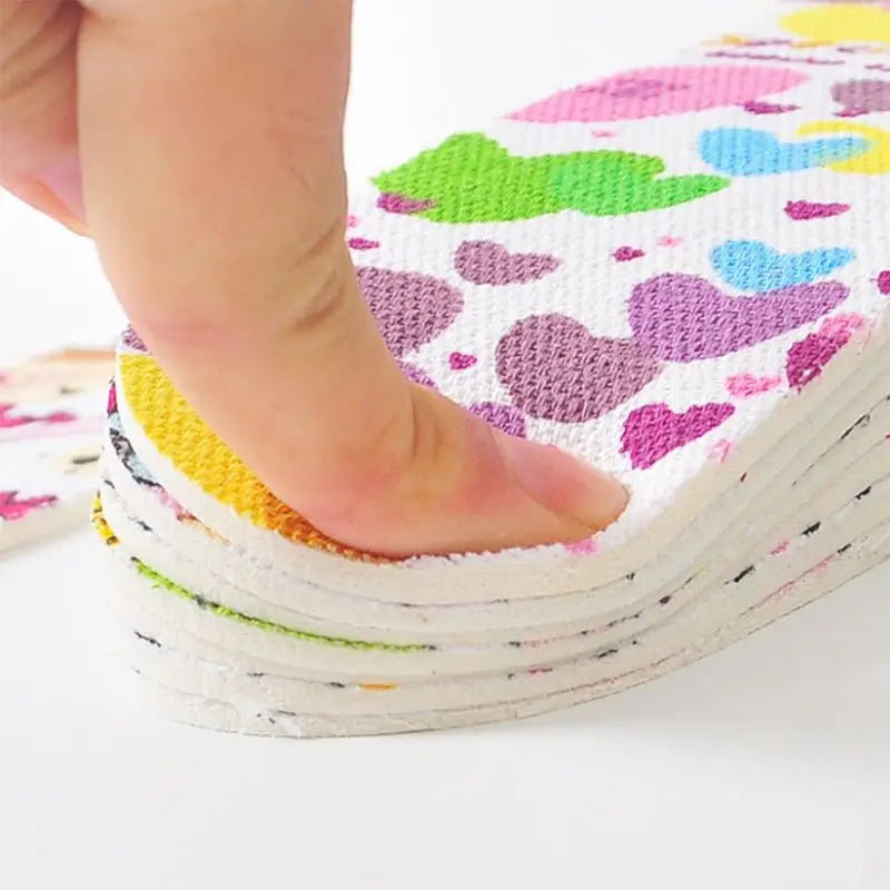 Kids Shoe Pad Cut Size Massage Cushion Latex EVA Ultralight Soft Pads Children Insole Cartoon Protector Breathable For