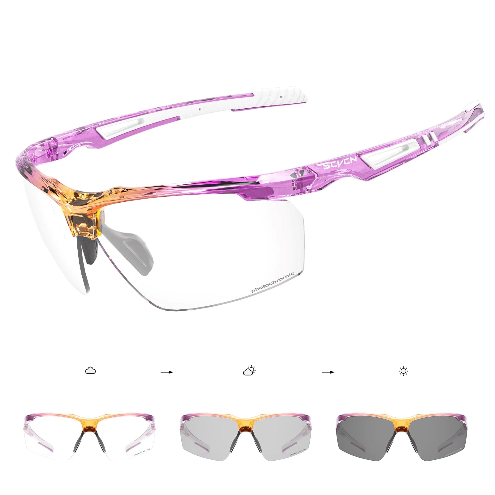 Scvcn Photochromic Sunglasses Cycling Glasses Bike Running Man Sun Bicycle Sports MTB Road Eyewear for Women Cycle Goggles 2023