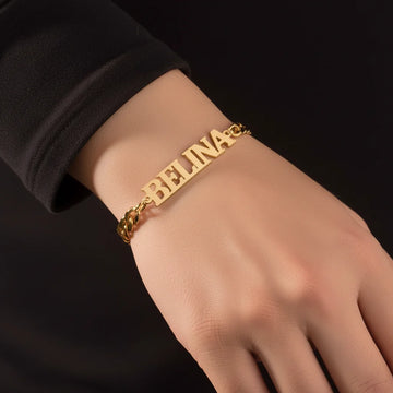 Custom Name Charm Bracelet for Women Personalized Stainless Steel 5mm Cuban Bracelet Jewelry Accessories Boyfriend Couple Gift