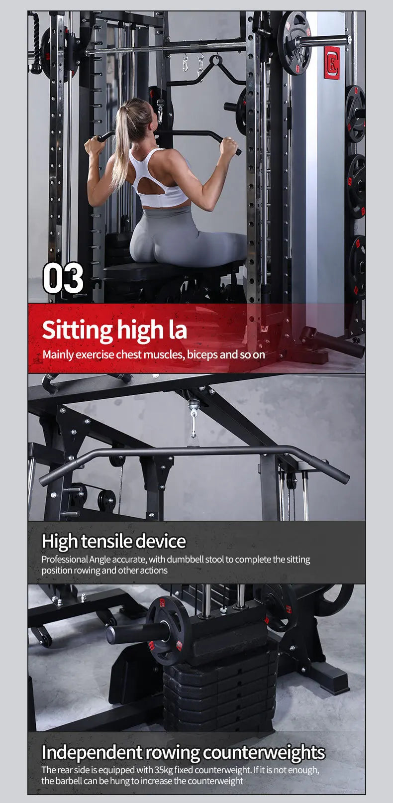 MIYAUP Comprehensive Training Equipment Multifunctional Squat Stand Fitness Equipment Smith Machine Gantry