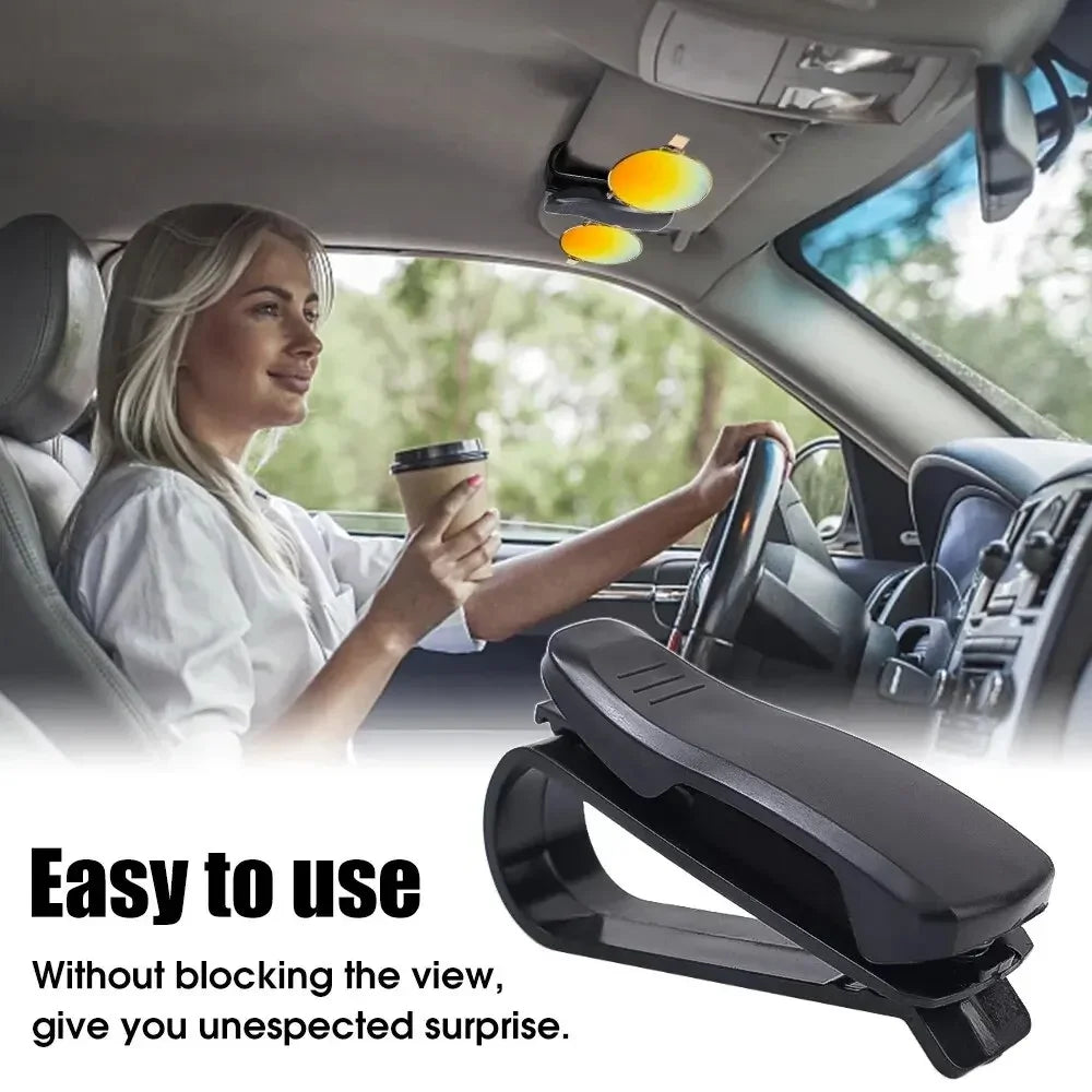 2PCS Universal Car Auto Sun Visor Glasses Box Sunglasses Clip Card Ticket Holder Fastener Pen Case Eyeglasses Clips Accessories