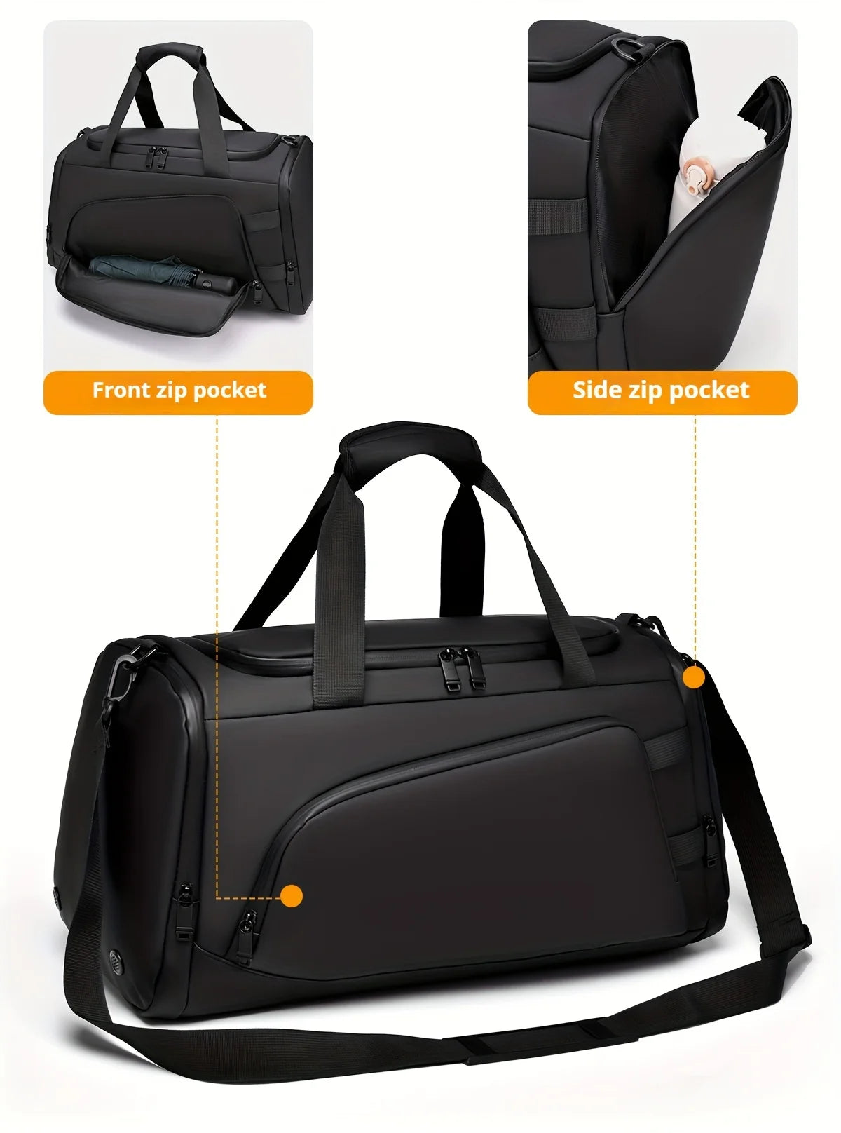 Large Capacity Multifunctional Travel Duffels With Multiple Compartments Suitable For Fitness Travel And Overnight Travel