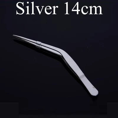 Stainless Steel Kitchen & Bar Tweezer Food Tongs Kitchen Cooking Medical Tweezer Copper/Gold/Black Plated Bar Tool