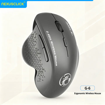 NexusClick 2.4G Wireless Silent Click Mouse,3 Adjustable DPI 6 Buttons Power Saving USB Plug Play Mice For Laptop Office Gaming