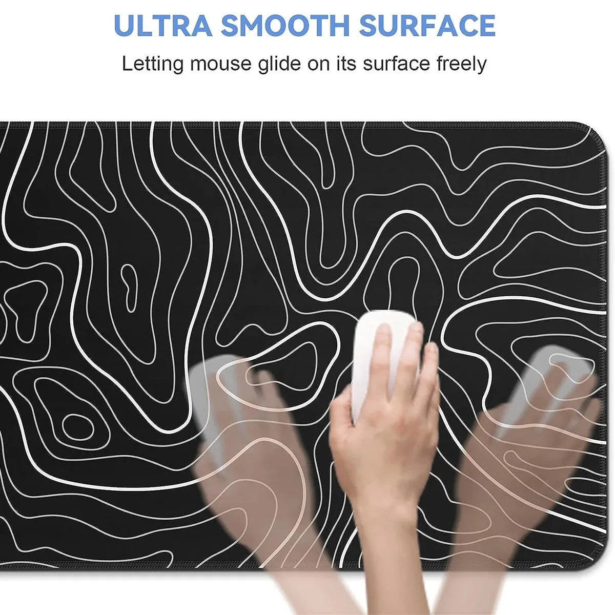 1PC Large Mouse Pads For Desk, Gaming Mouse Pad, Mouse Pad with Stitched Edgesand Non-Slip Rubber Base, Extended Mouse Pad
