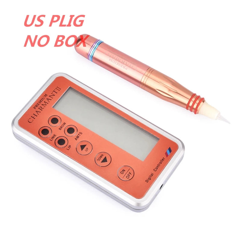 Dermografo Tattoo Machines Professional Permanent Makeup Tattoo Device For Micropigmentation Charmant Embroidery Eyebrow Gun Set