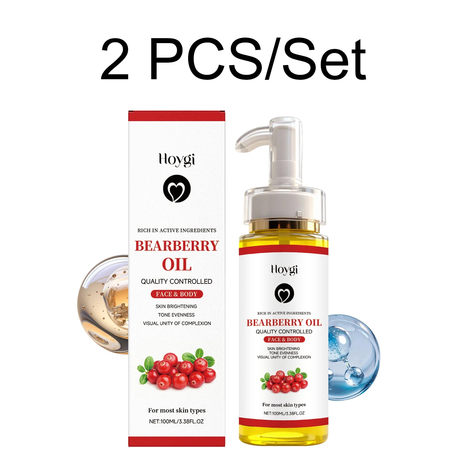 Bearberry Body Oil Arbutin Skin Brightening Firming Moisturizing Reduce Dryness Enhance Elasticity Strengthen Skin Natural Glow
