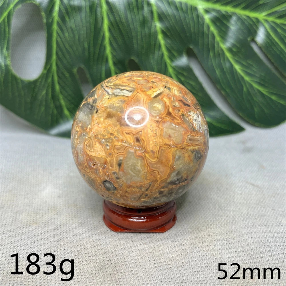 Mexico  Crazy Agate Natural Rock Globular Agate Polishing Energy Health and Beauty Garden Decoration Witchcraft Spirit  Healing