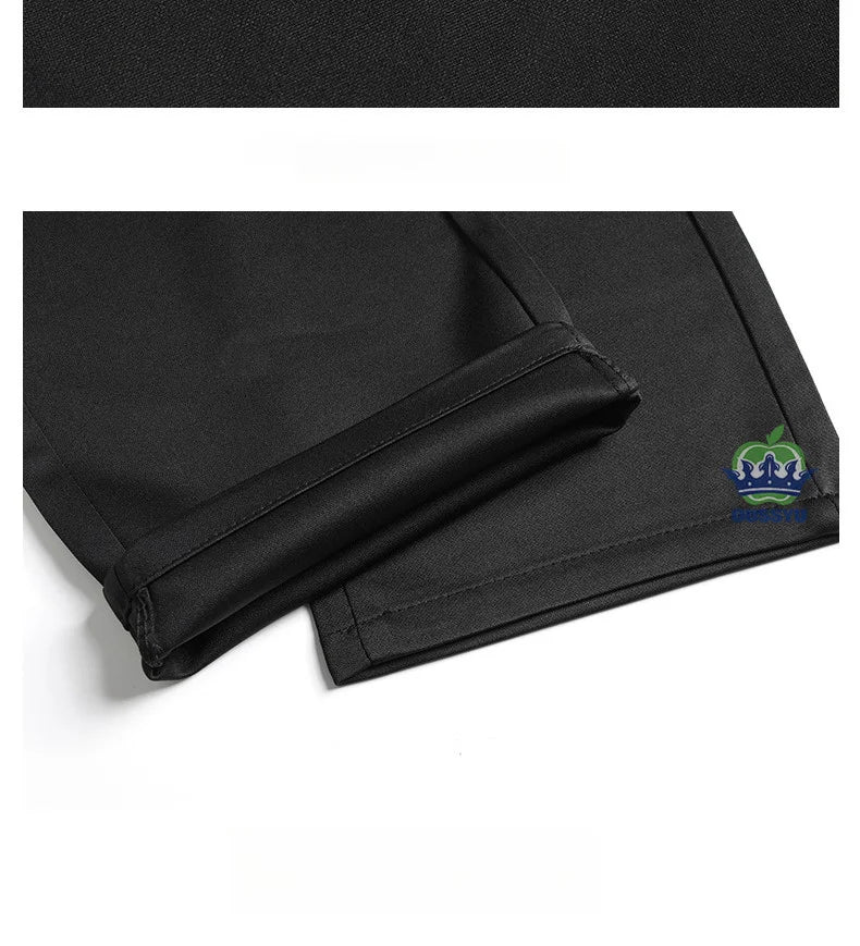 Brand Clothing Summer Thin Men's Stretch Suit Pants Business Slim Straight Work Office Black Formal Trousers Men Plus Size 40