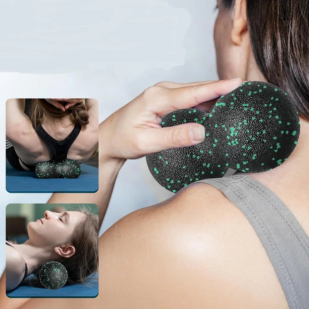 High-Density Peanut Body Massage Ball Yoga Foam Block Fascia Roller for Muscle Relaxation Exercise Fitness Pain Relief