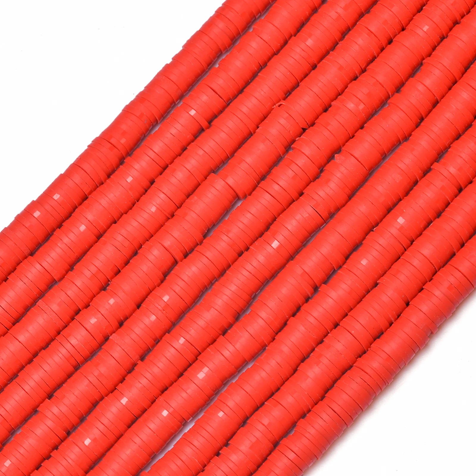 350pcs 6mm Flat Round Polymer Clay Beads Loose Spacer Beads for Jewelry Making DIY Needlework Bracelet Necklace Earrings