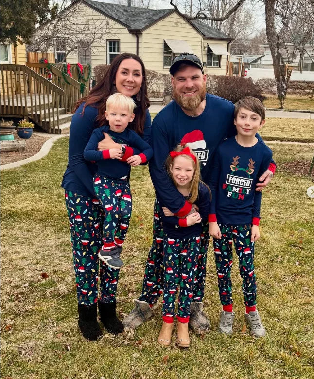 New Year's Costumes Family Matching Outfits Christmas Pajamas Mother Father Kids Clothing Set Baby Romper Xmas Family Look Pjs