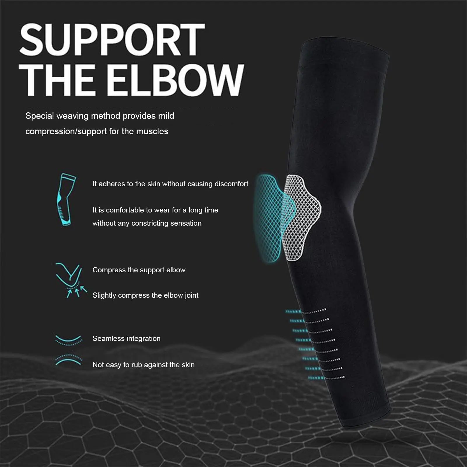 Ice Silk Sleeves Sun Protection Anti-UV Quick Dry Cycling Sleeves Breathable Cooling Sweat-absorb Elastic Hiking Sleeves