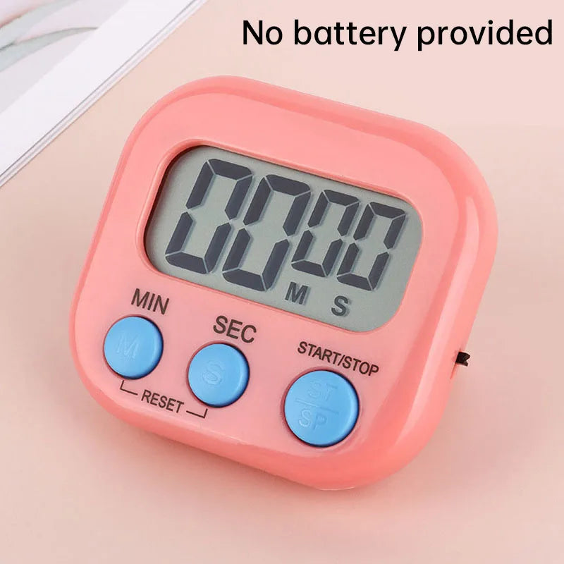 Kitchen Timer Magnetic LCD Digital Countdown Timer Cooking Timer Alarm Clock Home Kitchen Accessories