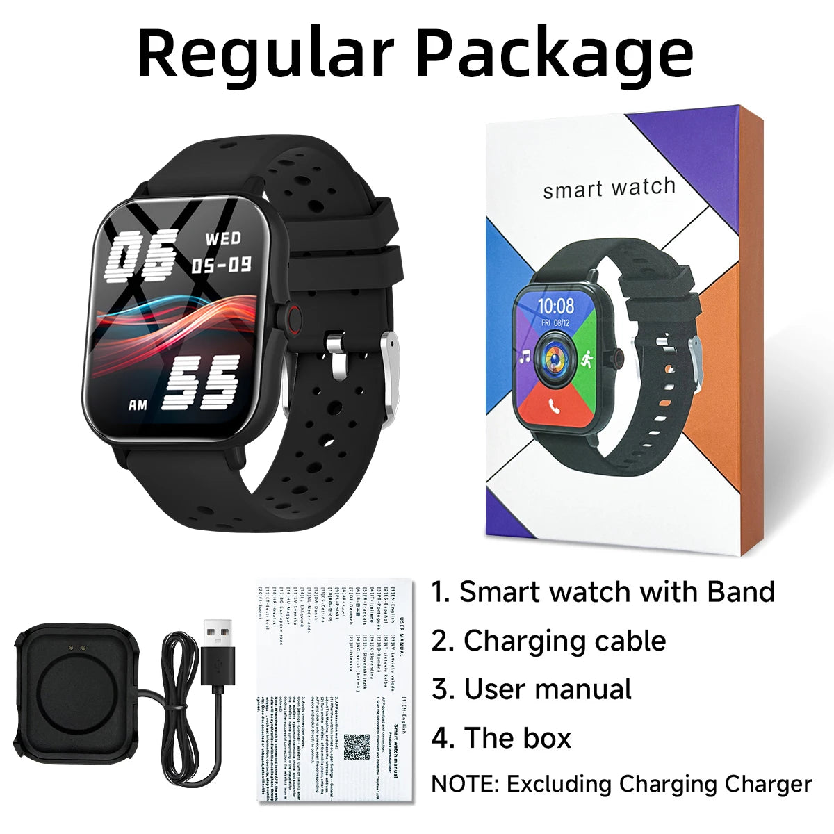 2026 New Smartwatch 1.83"Screen Bluetooth Call Voice Assistant Music Control Fitness Tracker for Android/IOS Phone Children Gift