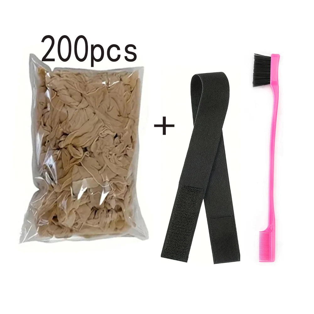 Wholesale HD Wig Caps High Quality Transparent HD Hair Nets Weave Nylon Stretchy Lace Front Wig Cap for Women Men Light Brown