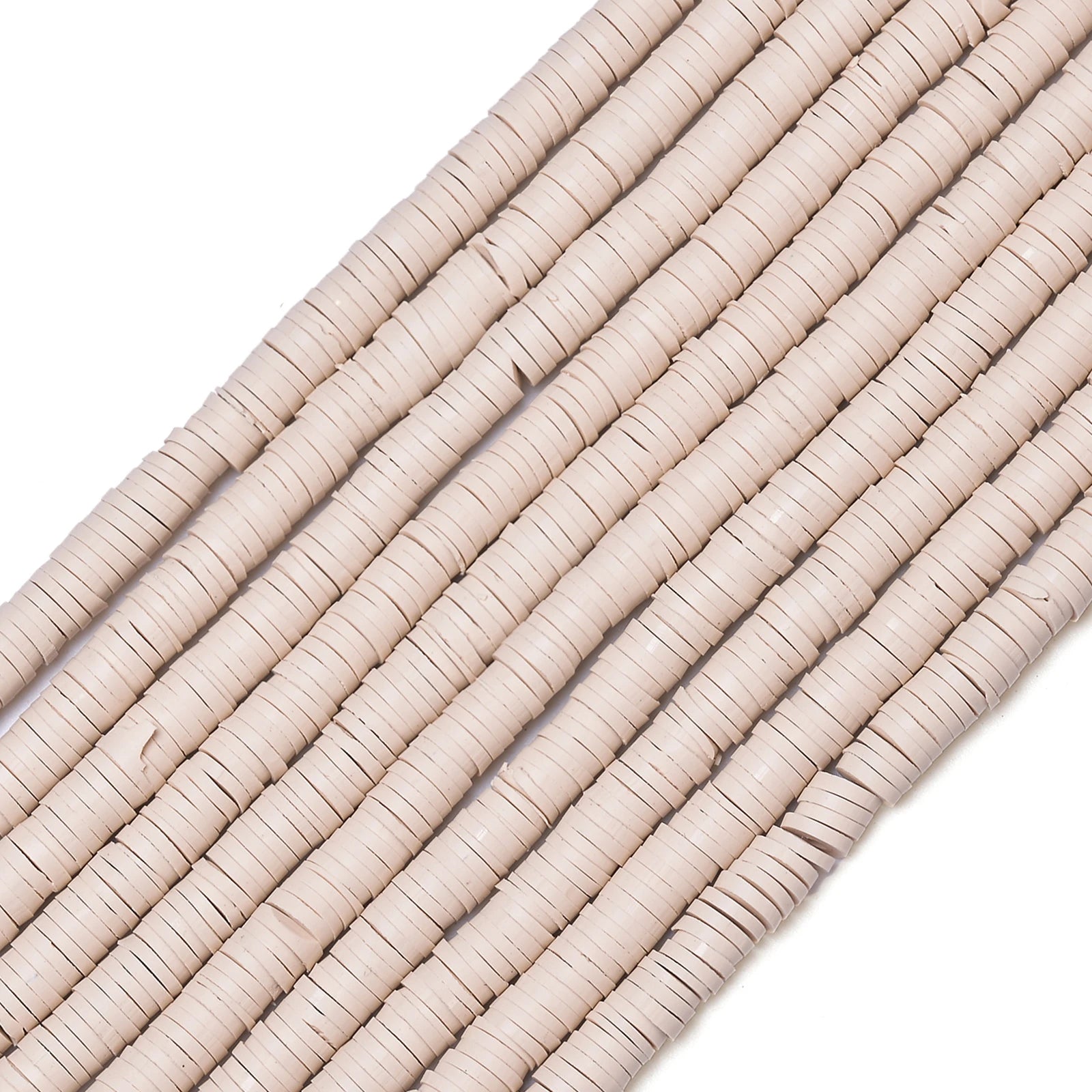 350pcs 6mm Flat Round Polymer Clay Beads Loose Spacer Beads for Jewelry Making DIY Needlework Bracelet Necklace Earrings