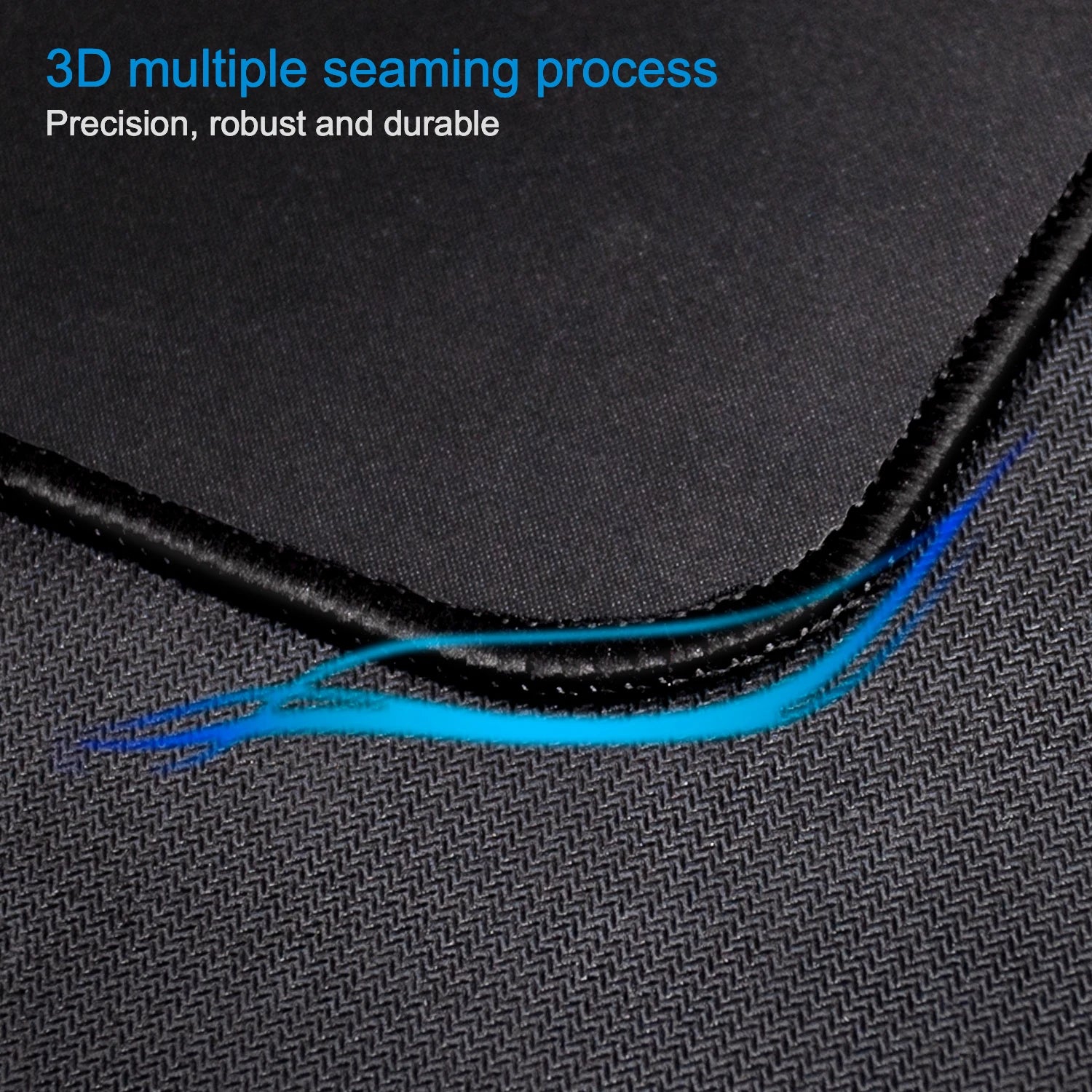 Mouse Pad with Stitched Edge Gaming Mousepad Small Non-Slip Rubber Base Washable Portable for Office Home Computer Laptop