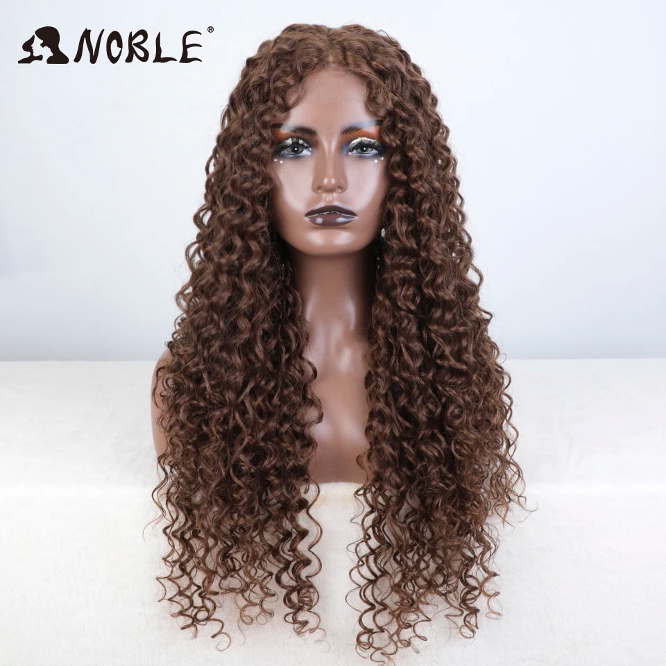 Noble Synthetic Lace Front Wig 30 Inch Long Curly Hair Wigs Lace Front Afro Kinky Curly Lace Wigs For Women Lace Front Wig