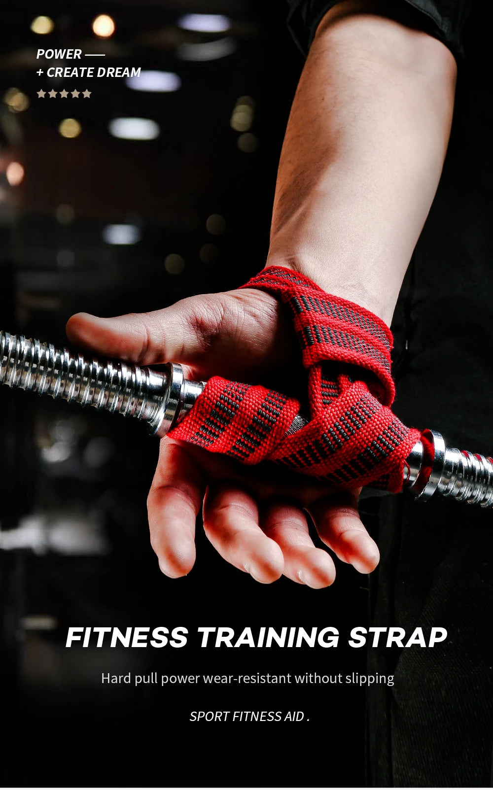 Weightlifting Booster Bands Bandages Hard Pulling Bands Wrist Straps Gloves For Barbell Dumbbells Anti-Slip Deadlifts & Fitness