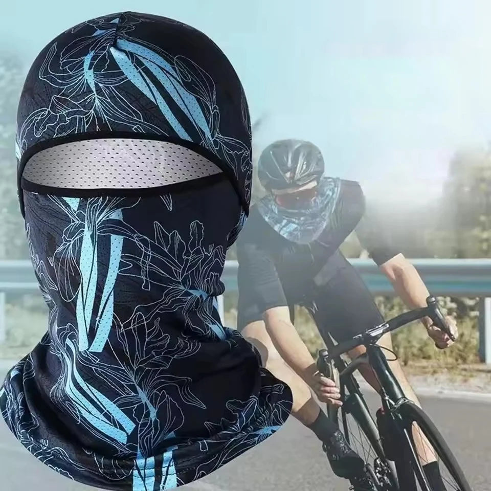 Summer Cool Ice Silk Balaclava - Full Face Cover with UV Protection for Cycling, Motorcycle & Outdoor Sports