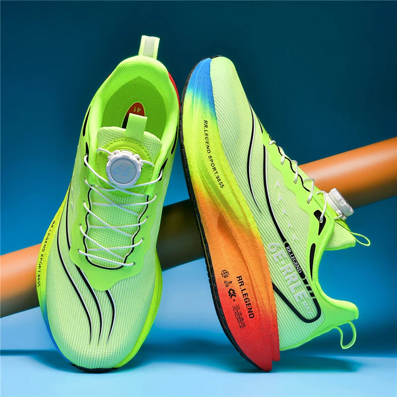 Professional Sports Running Shoes For Men Marathon Air Cushion Carbon Plate Double-layer Mesh Women Athletic Racing Sneakers