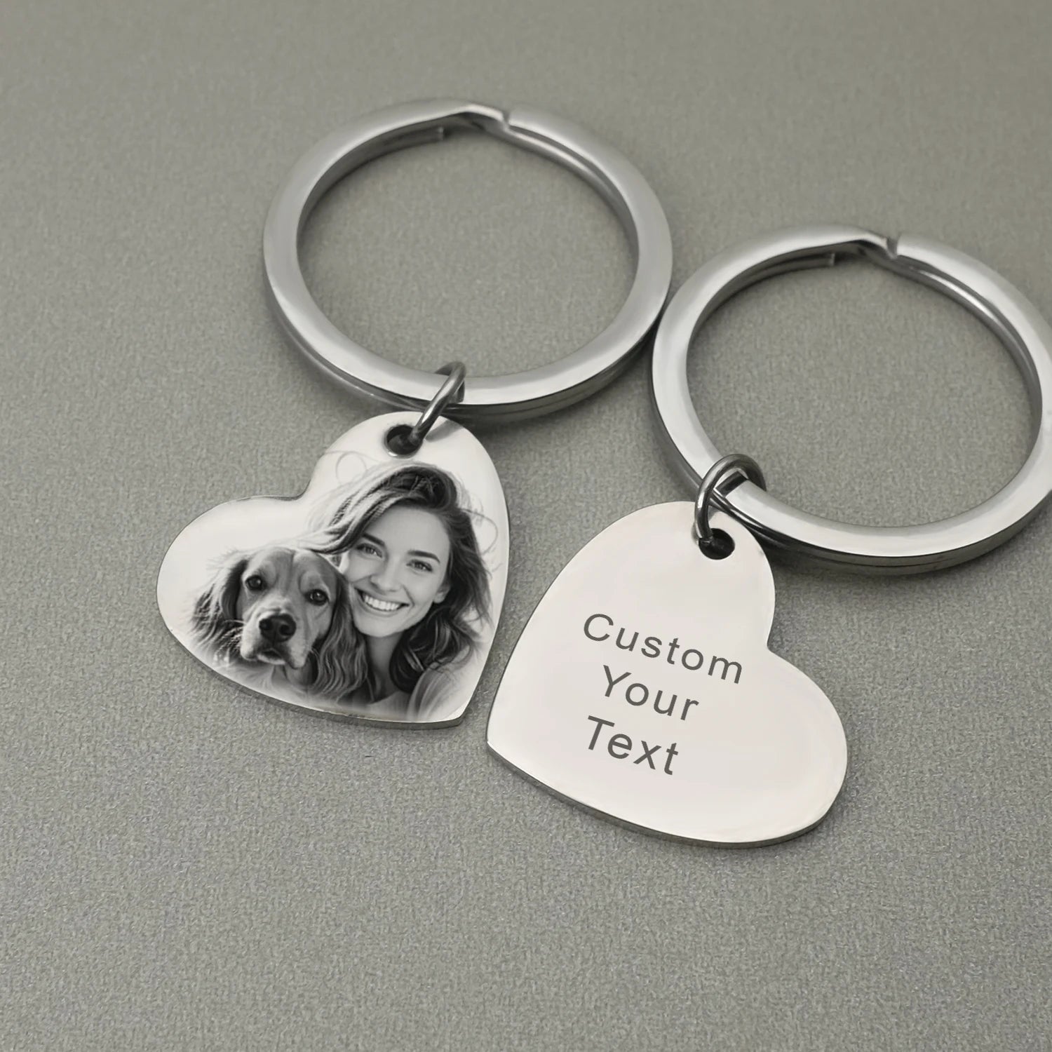 Keychain customizable photo personalized Keychain photo and text Keychain customizable Keyring Safe driver keychain for dad
