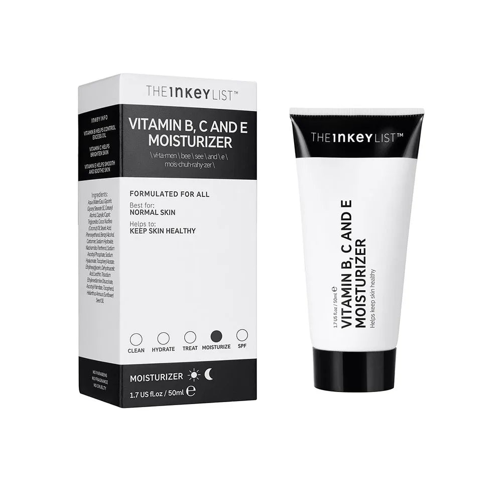 The INKEY List Vitamin B, C, E Moisturizer 50ml Soothing Hydrated Brighten Whiten Anti-aging Keep Skin Healthy﻿