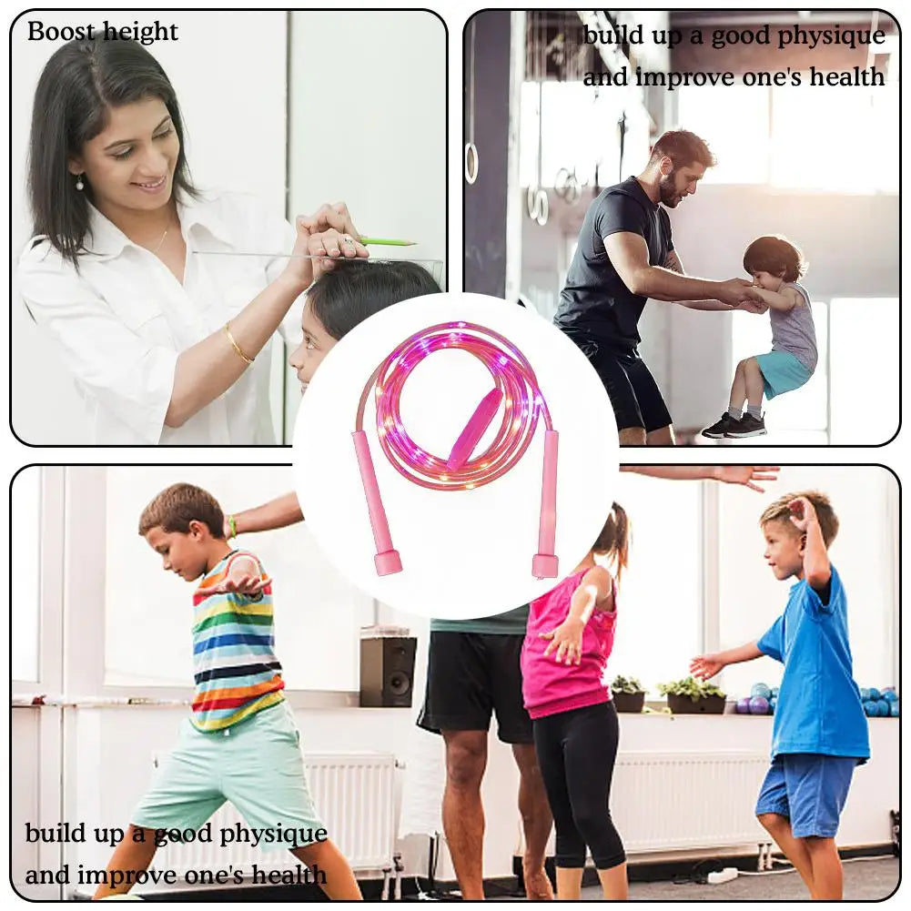 Illuminated Jump Rope Kids Night Exercise Fitness Training Entertainment Glowing Rope Skipping Fun Toys Optical Playing Led Lamp