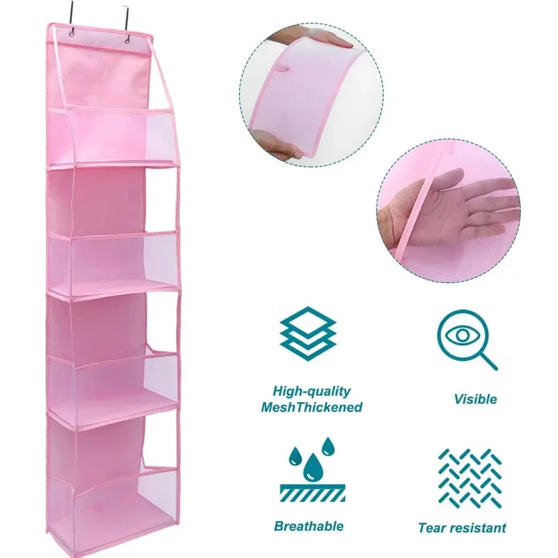 Multi-functional Fabric Hanging Bag for Behind the Door Multi-layer Storage Hanging Bag Miscellaneous Organizer Storage Hanging