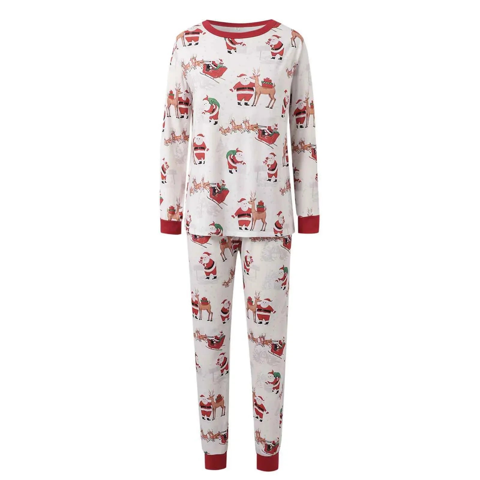 Mom Dad Kids Christmas Print Pajamas Set 2 Piece Pyjama Xmas Family Look Sleepwear Xmas Family Matching Outfits Pjs Loungewear