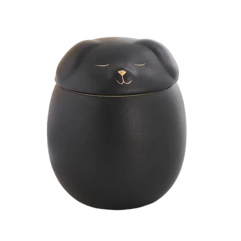 Ceramic Funeral Urn for Pets 200ml Dog/Cat Shape Dog Cat Cremation Urns Moisture Proof Memorials Bird Mouse Urn Dog Supplies