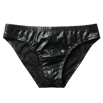 1Pc men's PU leather triangle underwear, sexy triangle underwear, boxing fitness, suitable for costume parties, sweet gift