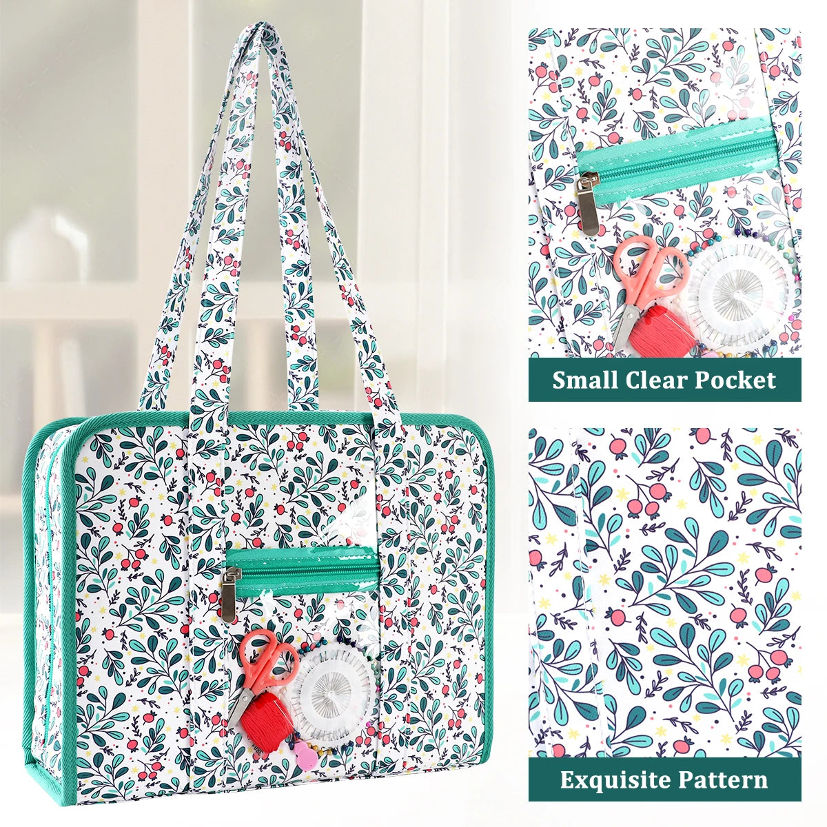 Embroidery Tools Kit Storage Bag Large Capacity Cross Stitch Thread Sewing Tool Accessories Organizer Bag Portable Travel Tote