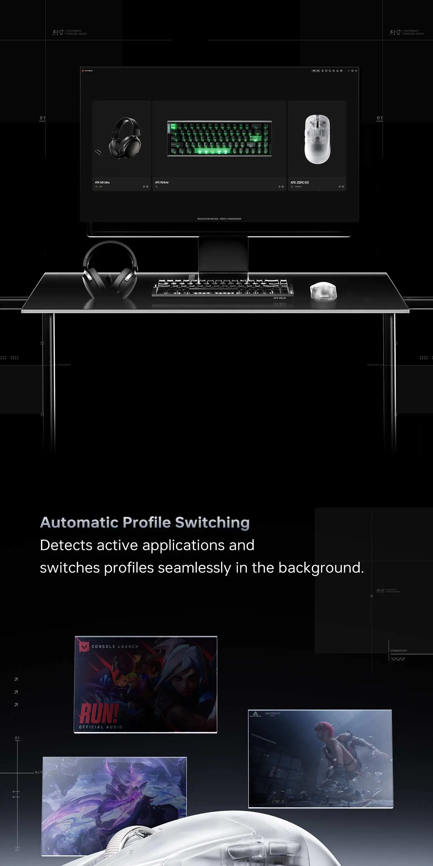 ATK Blazing Sky ZERO Ultralight Wireless Gaming Mouse Dual 8K PAW3950Ultra Transducer Wireless Mouse Ergonomic Mouse Foggy Mice