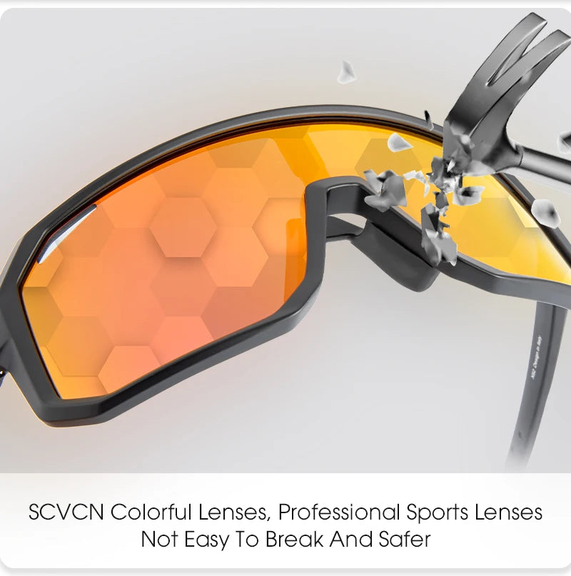 SCVCN Men bicycle Cycling Sunglasses Woman MTB road bike Driving Goggles Outdoor Sports running Glasses UV400 Hiking Eyewear