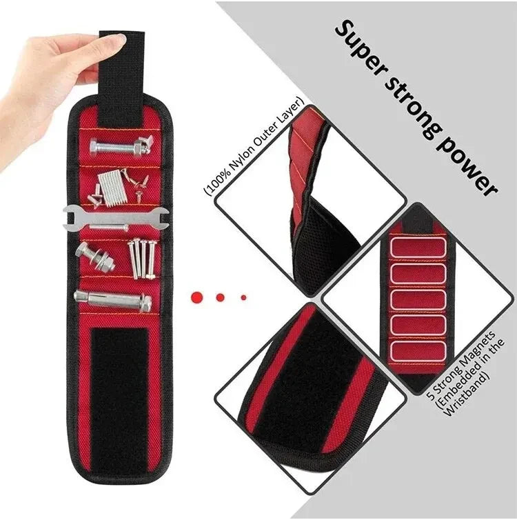 Magnetic Wristband for Holding Screws,Nails,Drilling Bits,Wrist Tool Holder Belts with Strong Magnets,Cool Gadgets for Men, Wome