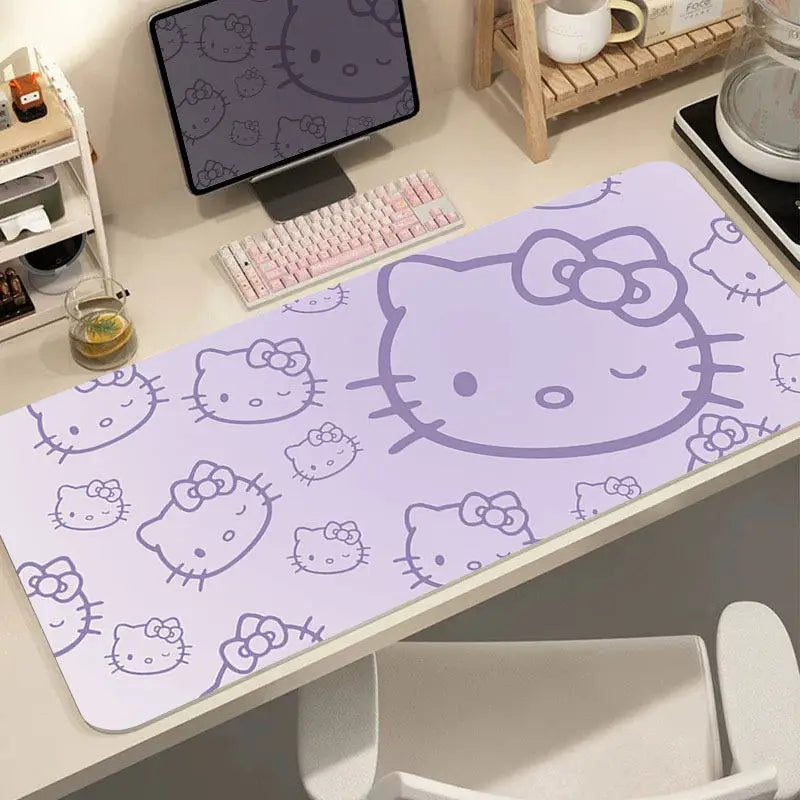 Leather Hello Kitty Printed Mouse Pad Girls Student Extra Large Non-Slip Pad Computer Key Pad Cartoon Desk Writing Pad