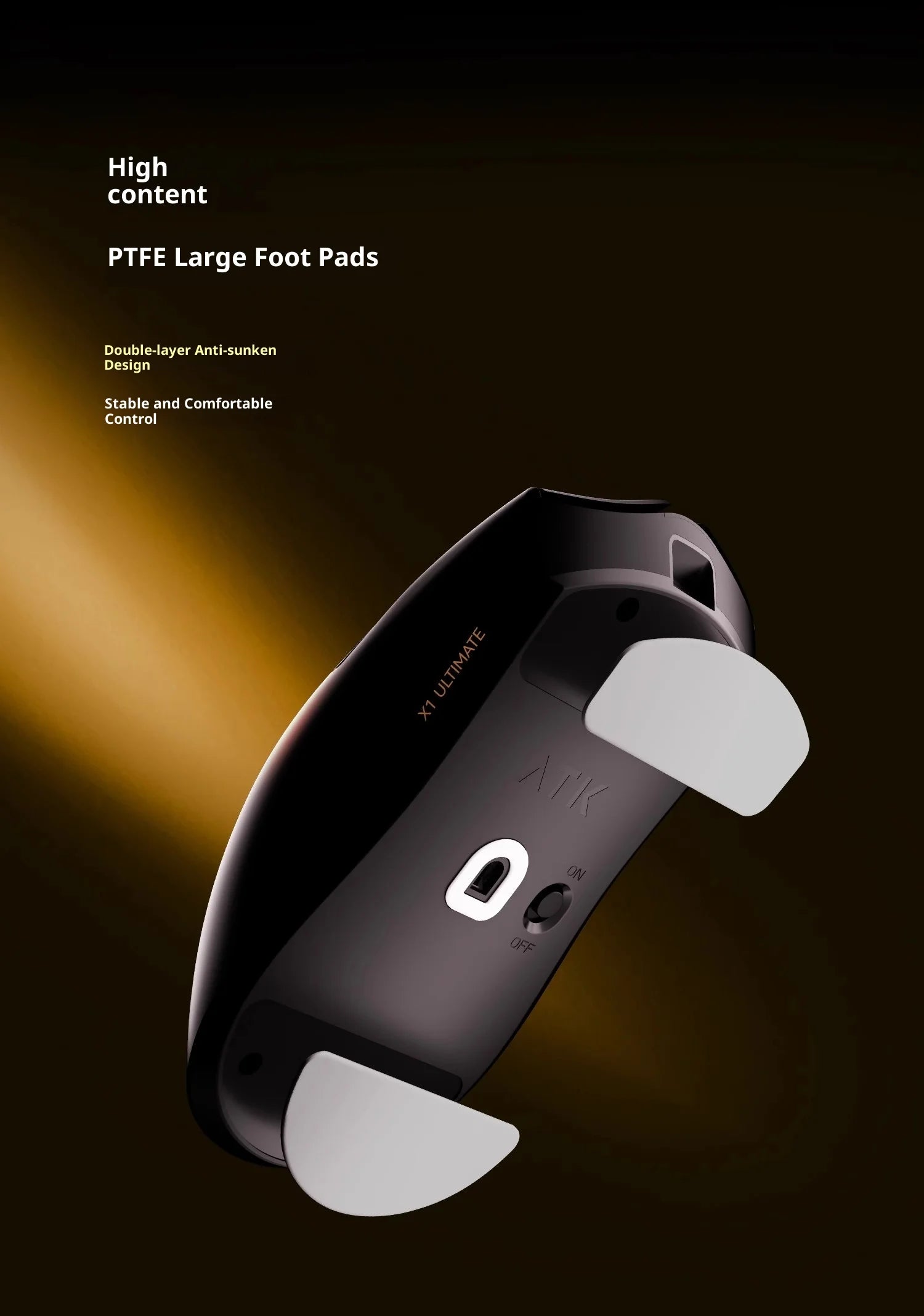 ATK Blazing Sky X1 V2 Wireless Gaming Mouse Dual-Mode 2.4G/Wired 54g Lightweight PAW3950Ultra New GEM Dual 8K Dongle Low Latency