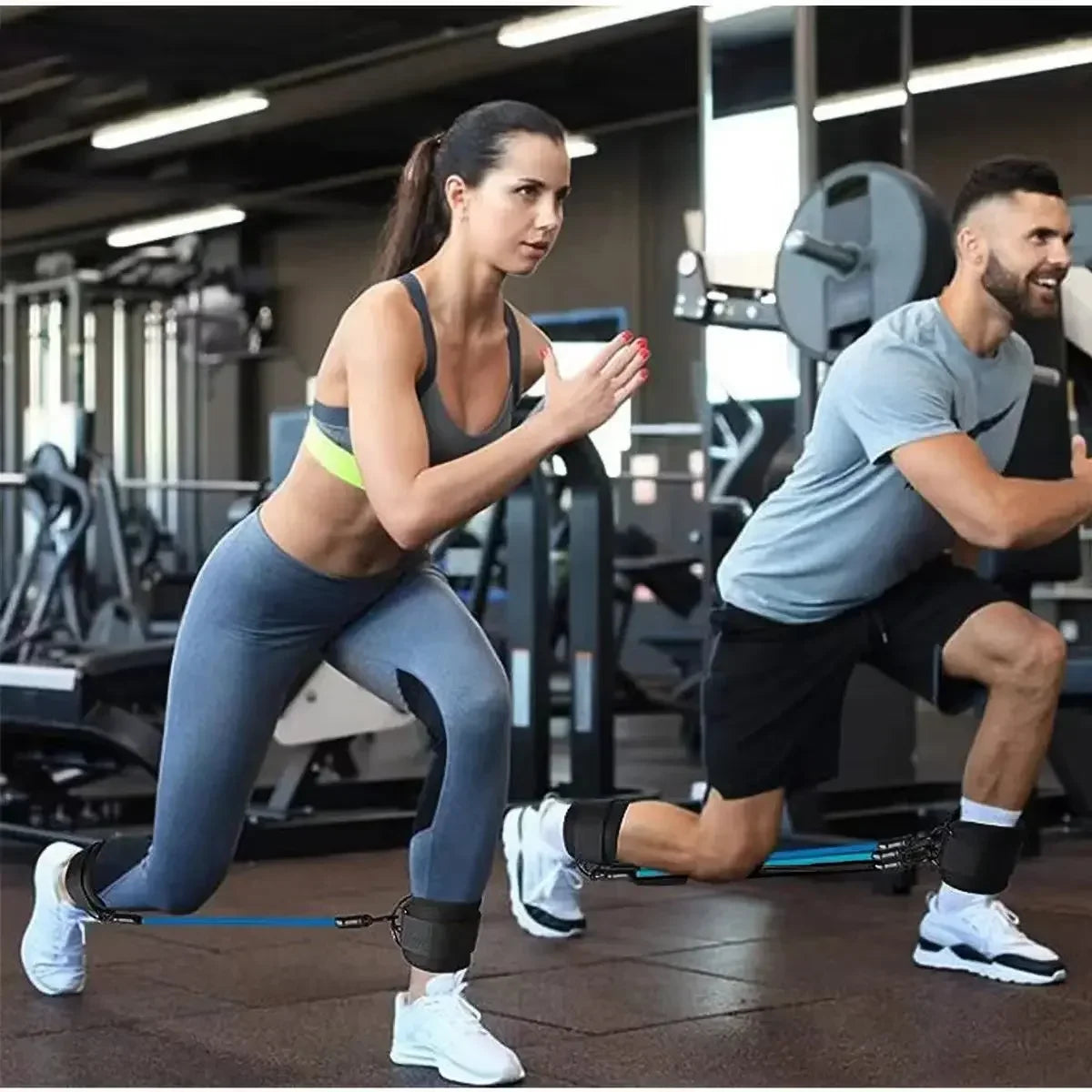 1/11pc TPE Resistance Band Set Fitness Band Pull Rope Elastic Training Band With Door Anchor Handles Carry Bag Legs Ankle Straps