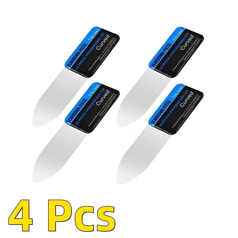 1-20Pcs Mobile Phone Curved LCD Screen Spudger Opening Pry Card Tools Ultra Thin Flexible Mobile Phone Disassemble Steel Metal