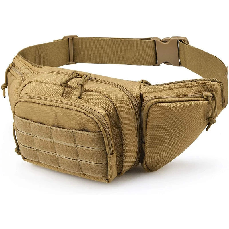 Outdoor MOLLE Fanny Pack, Gun Holster for Multiple Models, Compact & Secure Fit for Utility Accessories