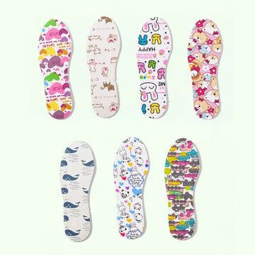 Kids Shoe Pad Cut Size Massage Cushion Latex EVA Ultralight Soft Pads Children Insole Cartoon Protector Breathable For
