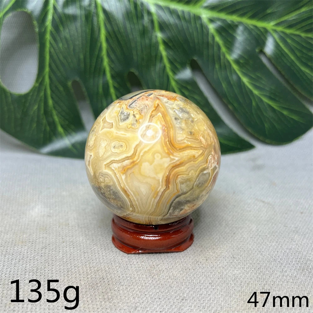 Mexico  Crazy Agate Natural Rock Globular Agate Polishing Energy Health and Beauty Garden Decoration Witchcraft Spirit  Healing