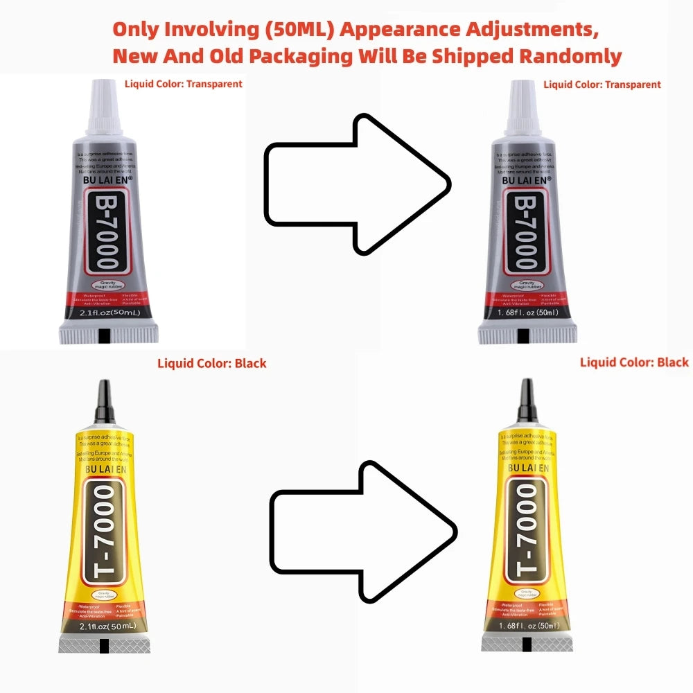 15ML 50ML 110ML B7000 Clear Contact Phone Repair Adhesive Universal Glass Plastic DIY Glue T7000 with Precision Applicator Glue
