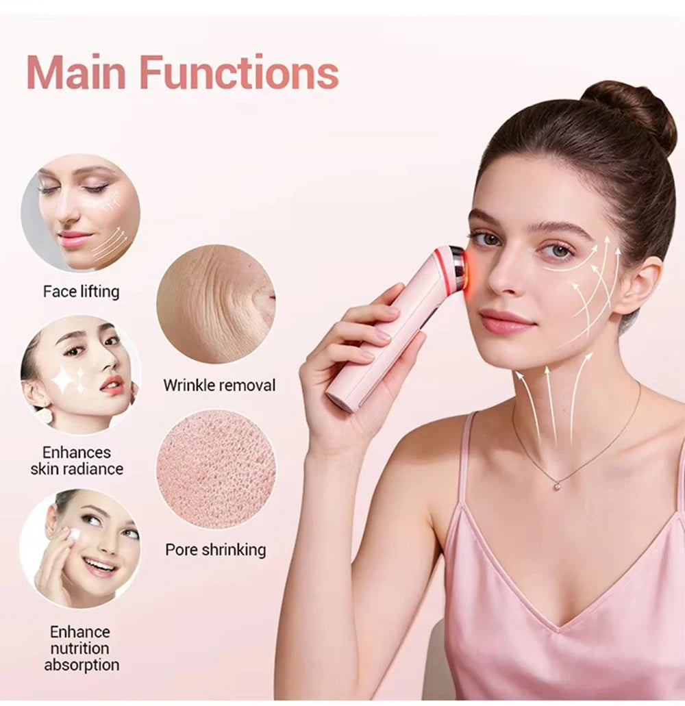 Multi Functional Four-Color Beauty Device, With 4 Modes Enhanced Absorption, Radiance, Elasticity, Facial Contouring,with 4 Mod