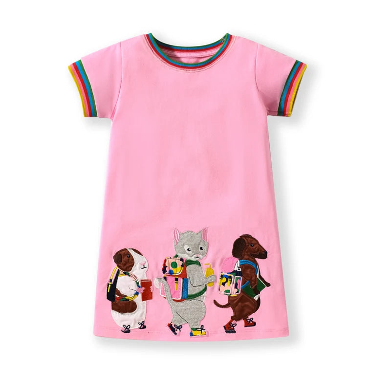 Little maven Baby Girls Casual Clothes Little  Girls 2026 New Summer Dress Kids Elegant Party Dress Children's Clothing