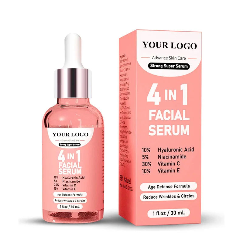 30ml Private Label Essence Custom Bulk Anti-Aging Repair Essences Powerful Hyaluronic Acid Face Skin Care Product VC Makeup